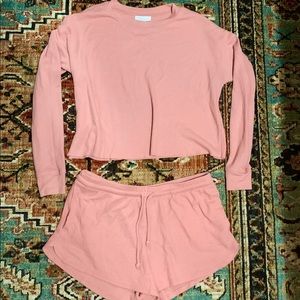 Colsie Thermal Shorts Pajama Set Size Small